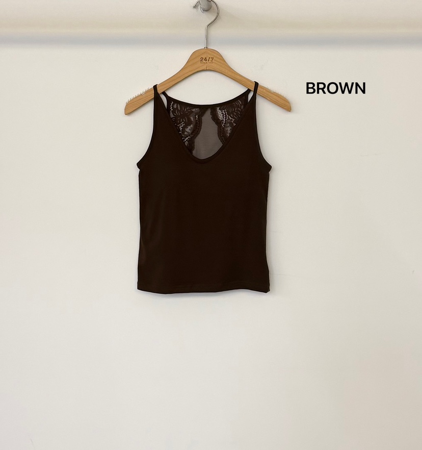 TWENTY FOUR SEVEN24-7韓國直郵女裝新品休閑吊帶背心雪紡蕾絲TEWNTY FOUR SEVEN24-7吊帶/背心圖色3
