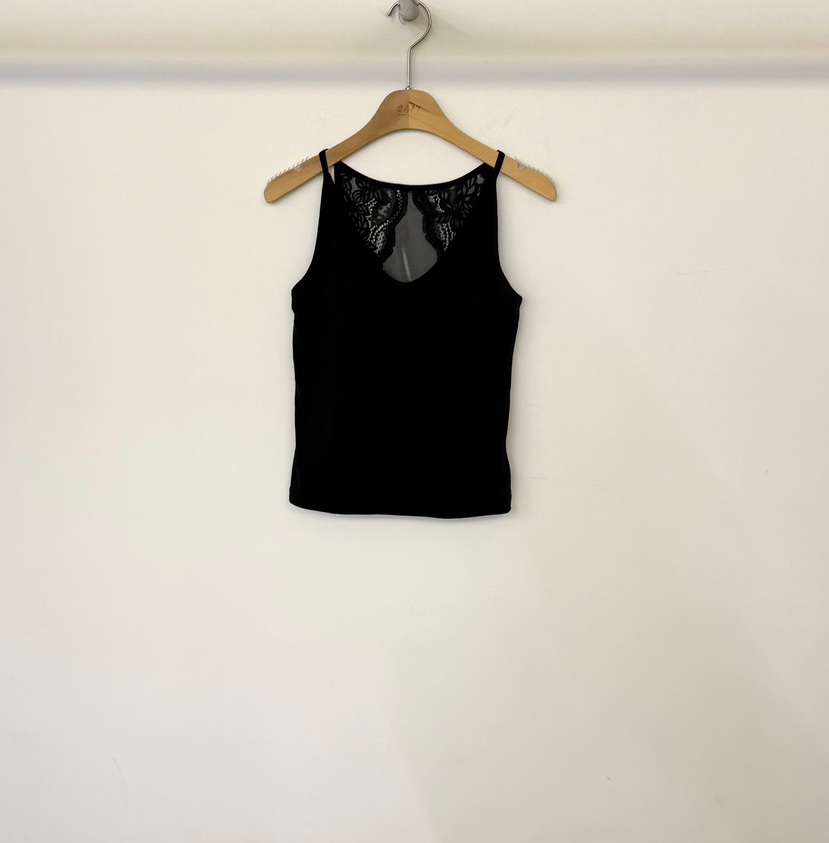 TWENTY FOUR SEVEN24-7韓國直郵女裝新品休閑吊帶背心雪紡蕾絲TEWNTY FOUR SEVEN24-7吊帶/背心圖色4黑色