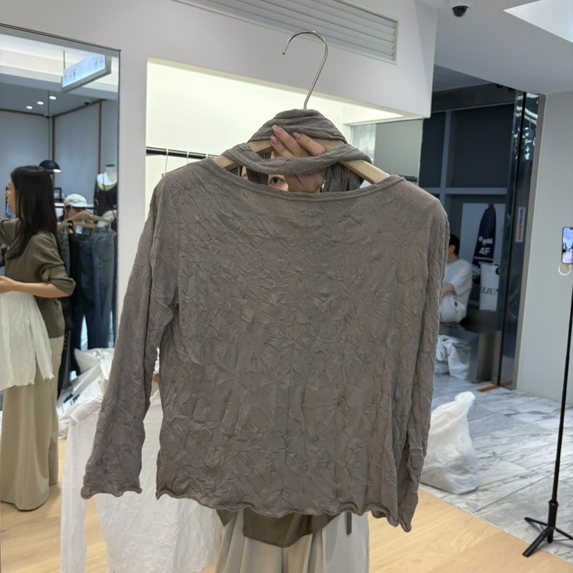 W AND J韓國直郵26秋季新品真品人氣熱賣長袖T恤含飄帶W AND J長袖T恤