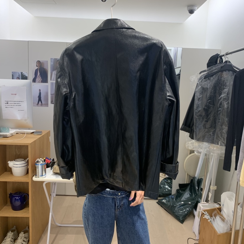 THE STARDUST東大門代購26秋季新品真品推薦夾克工裝皮革THE STARDUST夾克
