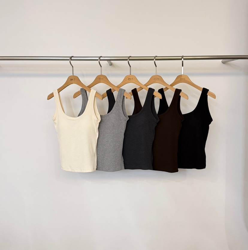 TWENTY FOUR SEVEN24-7韓國代購26秋冬新品休閑吊帶背心TEWNTY FOUR SEVEN24-7吊帶/背心