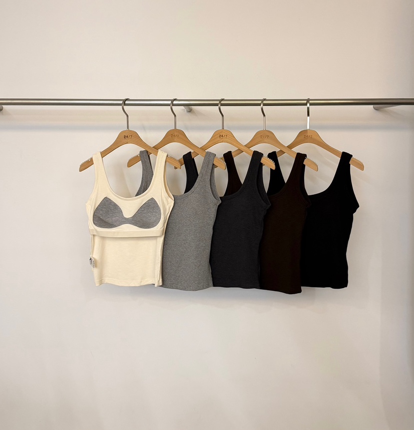 TWENTY FOUR SEVEN24-7韓國代購26秋冬新品休閑吊帶背心TEWNTY FOUR SEVEN24-7吊帶/背心