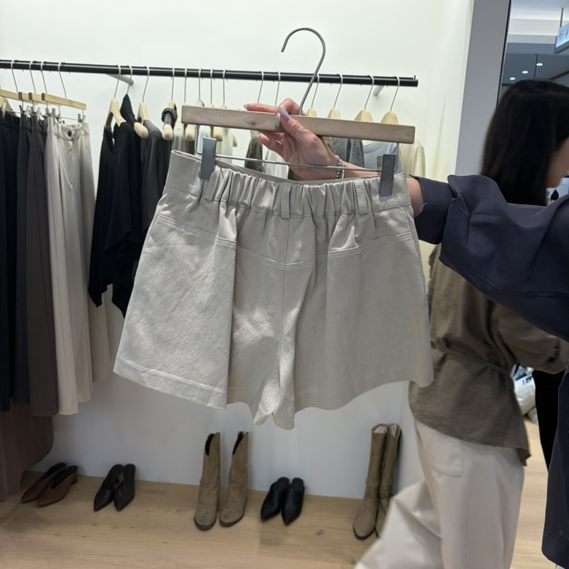 W AND J韓國直郵女裝新品真品休閑人氣推薦短褲不含腰帶W AND J短褲