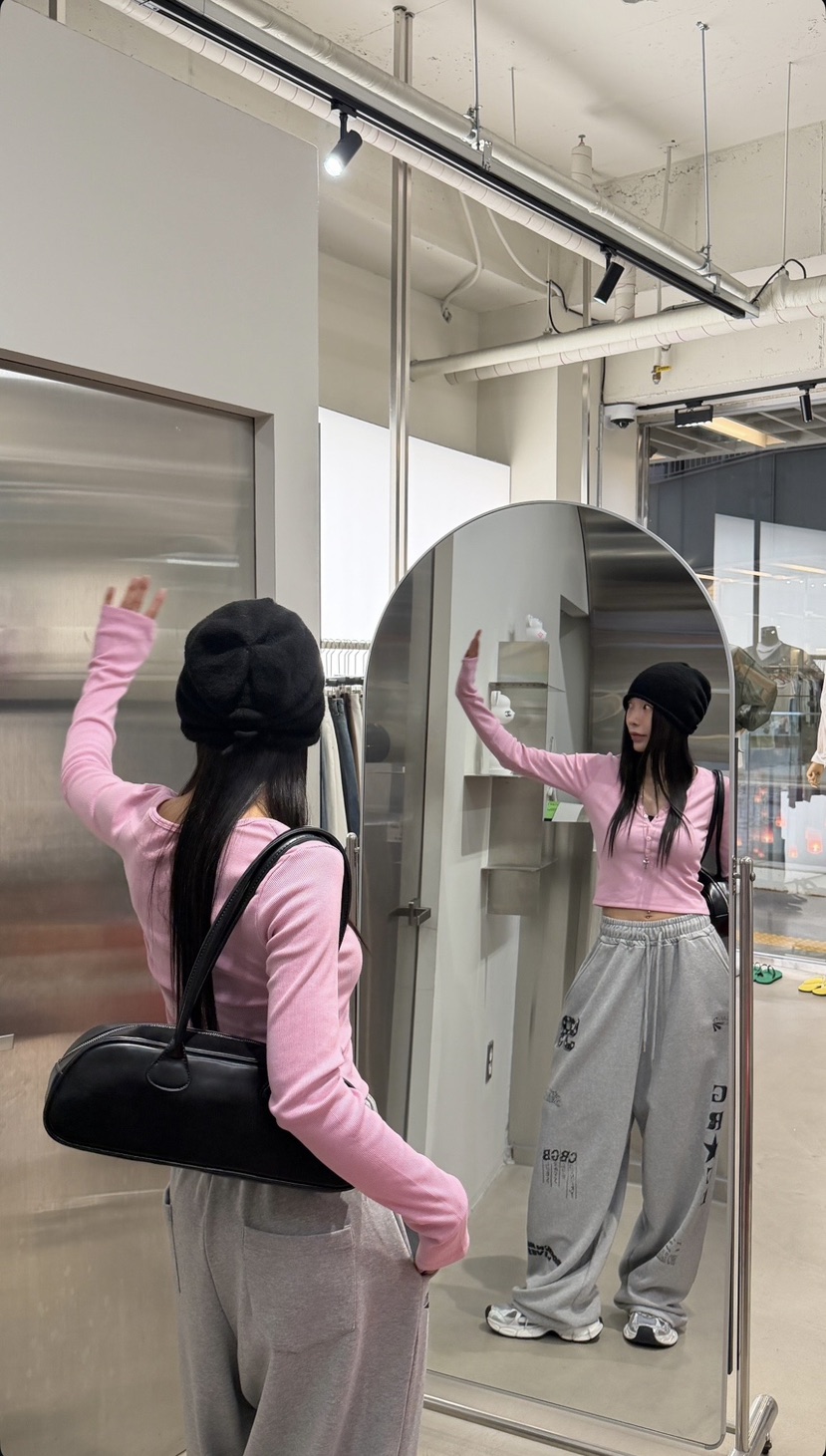 OKIE韓國直郵女士新品人氣時尚休閑推薦真品熱賣長袖T恤OKIE長袖T恤