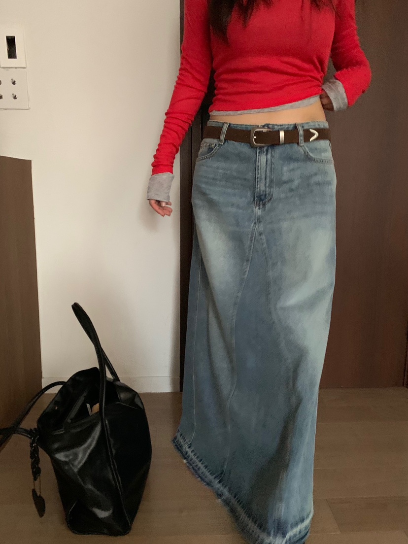 OKIE東大門代購女裝新款時尚推薦真品熱賣人氣長裙不含腰帶OKIE長裙圖色2