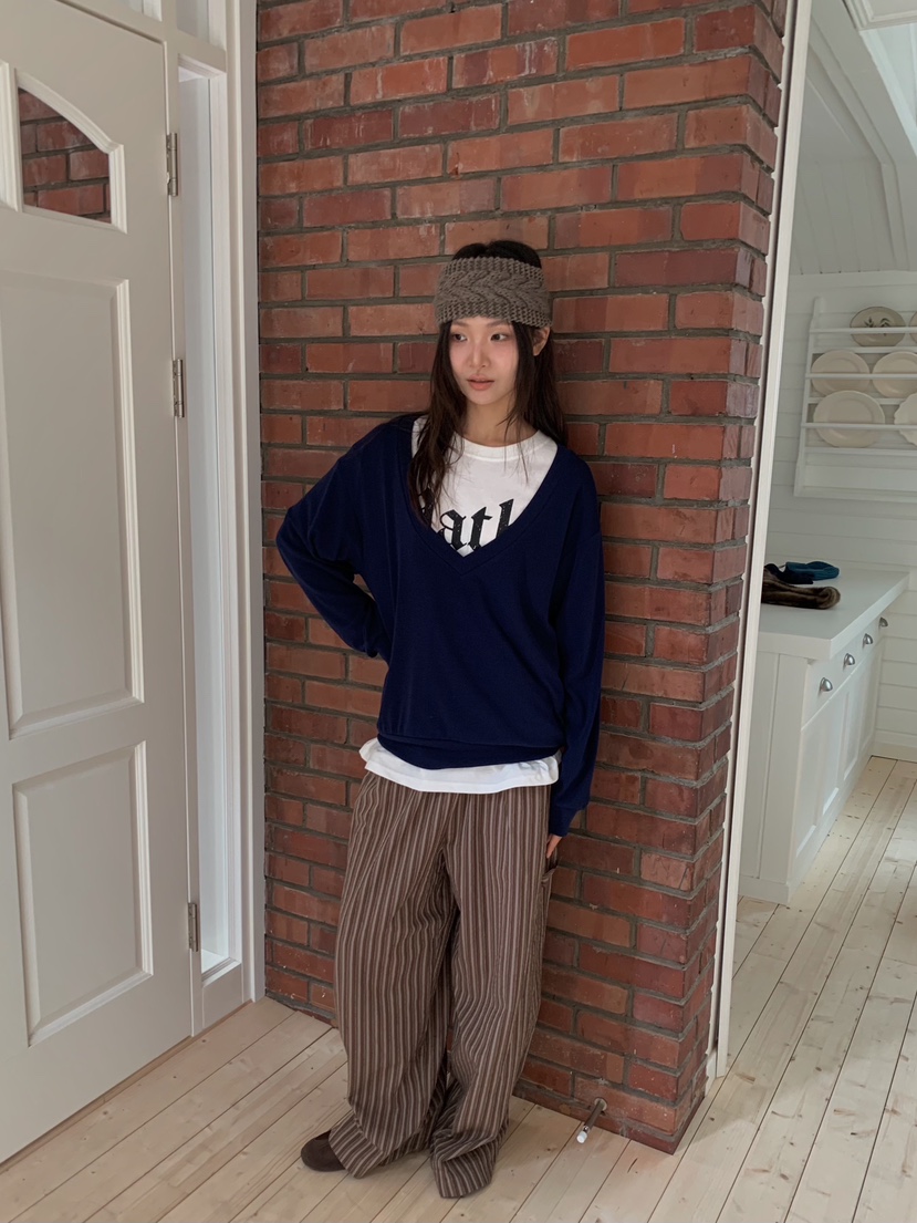 CAMEL-P東大門直郵女裝新品真品長袖T恤V領深VCame_l 家長袖T恤