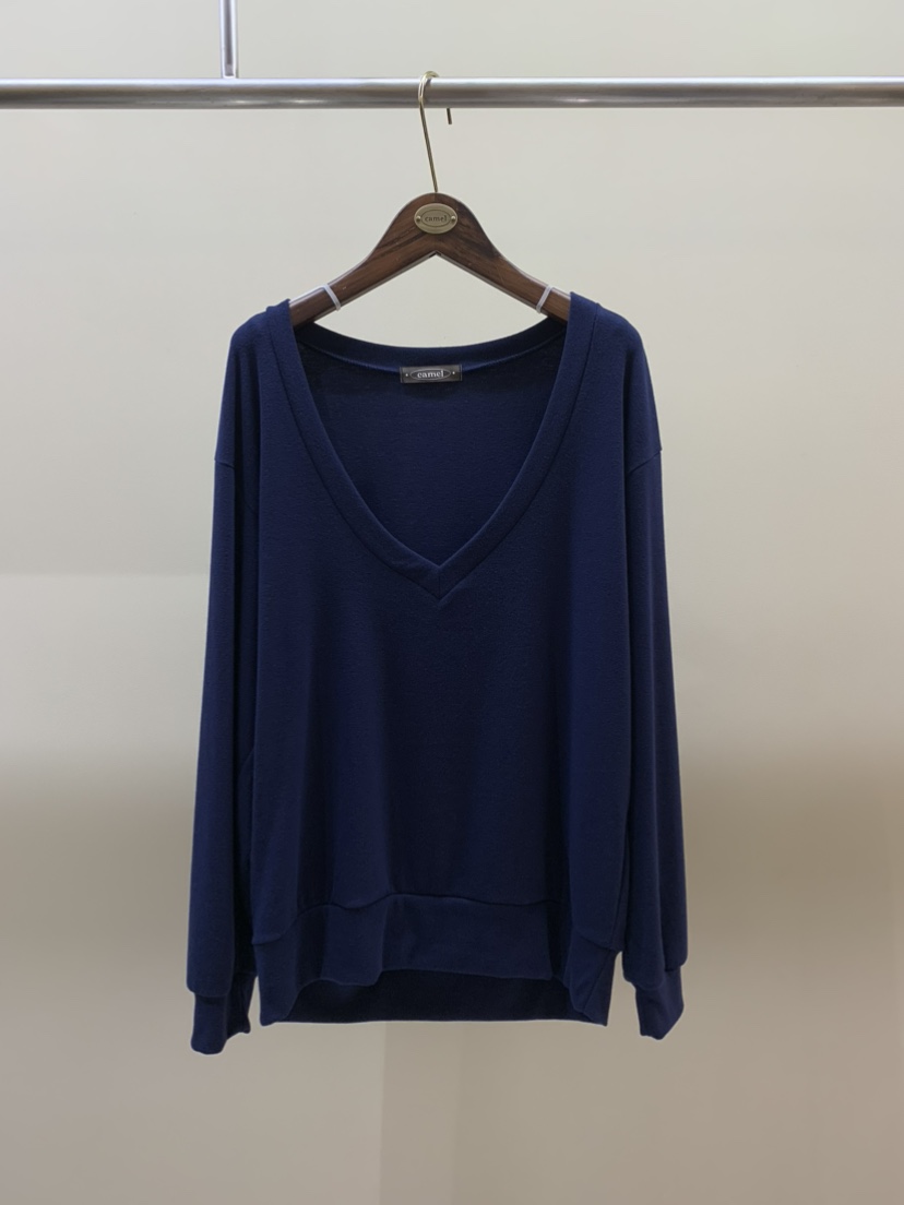 CAMEL-P東大門直郵女裝新品真品長袖T恤V領深VCame_l 家長袖T恤圖色3