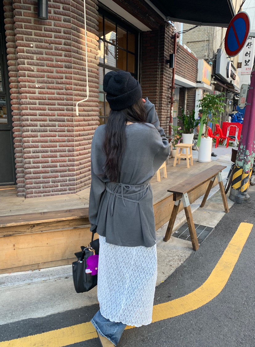 OKIE韓國直郵女士新品人氣時尚休閑真品長袖T恤華夫格套裝OKIE長袖T恤