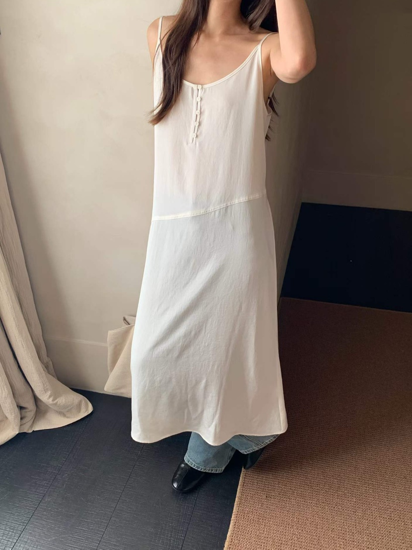 DARLUZ_MI東大門實拍女裝新品休閑時尚連衣裙OPS紐扣長款DARLUZ_MI連衣裙