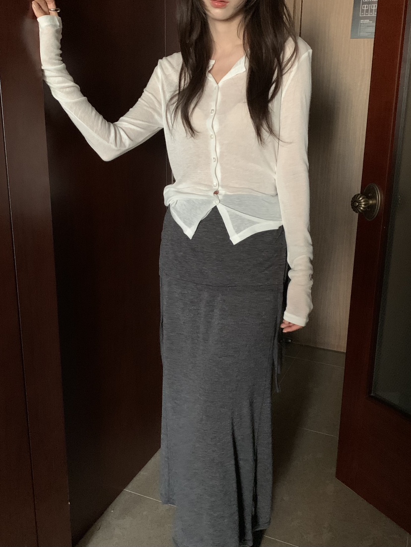 NOTICE東大門實拍女裝新品真品時尚人氣休閑長袖T恤羊毛開襟NOTICE長袖T恤
