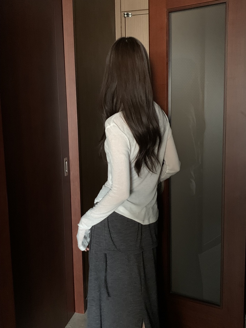 NOTICE東大門實拍女裝新品真品時尚人氣休閑長袖T恤羊毛開襟NOTICE長袖T恤