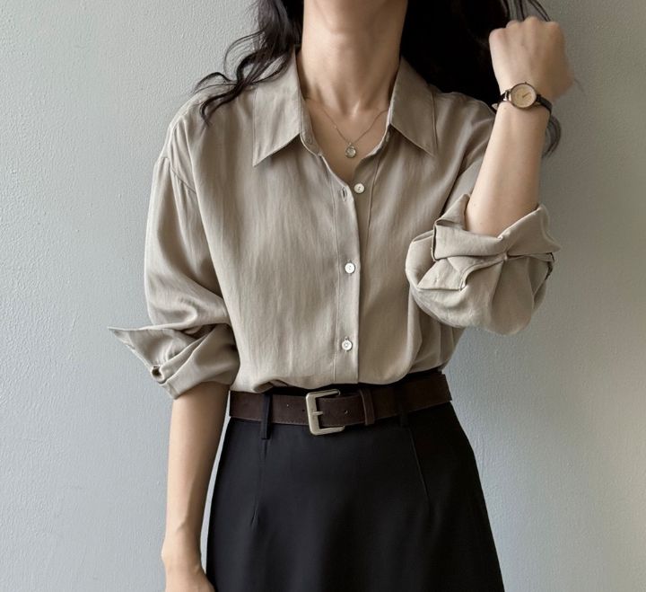 STAY HERE東大門直郵女士新款休閑時尚熱賣人氣襯衫蕾絲衫STAY HERE-2件起襯衫/蕾絲衫圖色3