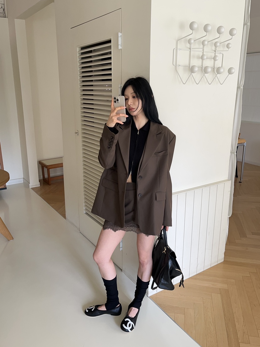 BAIE.38韓國代購女士新款時尚推薦真品人氣夾克系帶寬松BAIE.38夾克圖色2