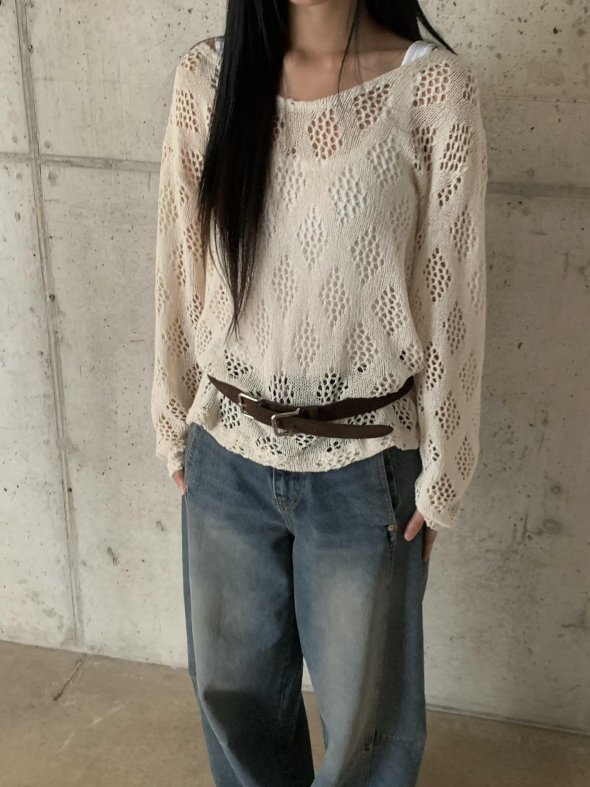 OVER NEAR韓國直郵26秋季新款時尚推薦熱賣休閑人氣針織衫OVER NEAR針織衫