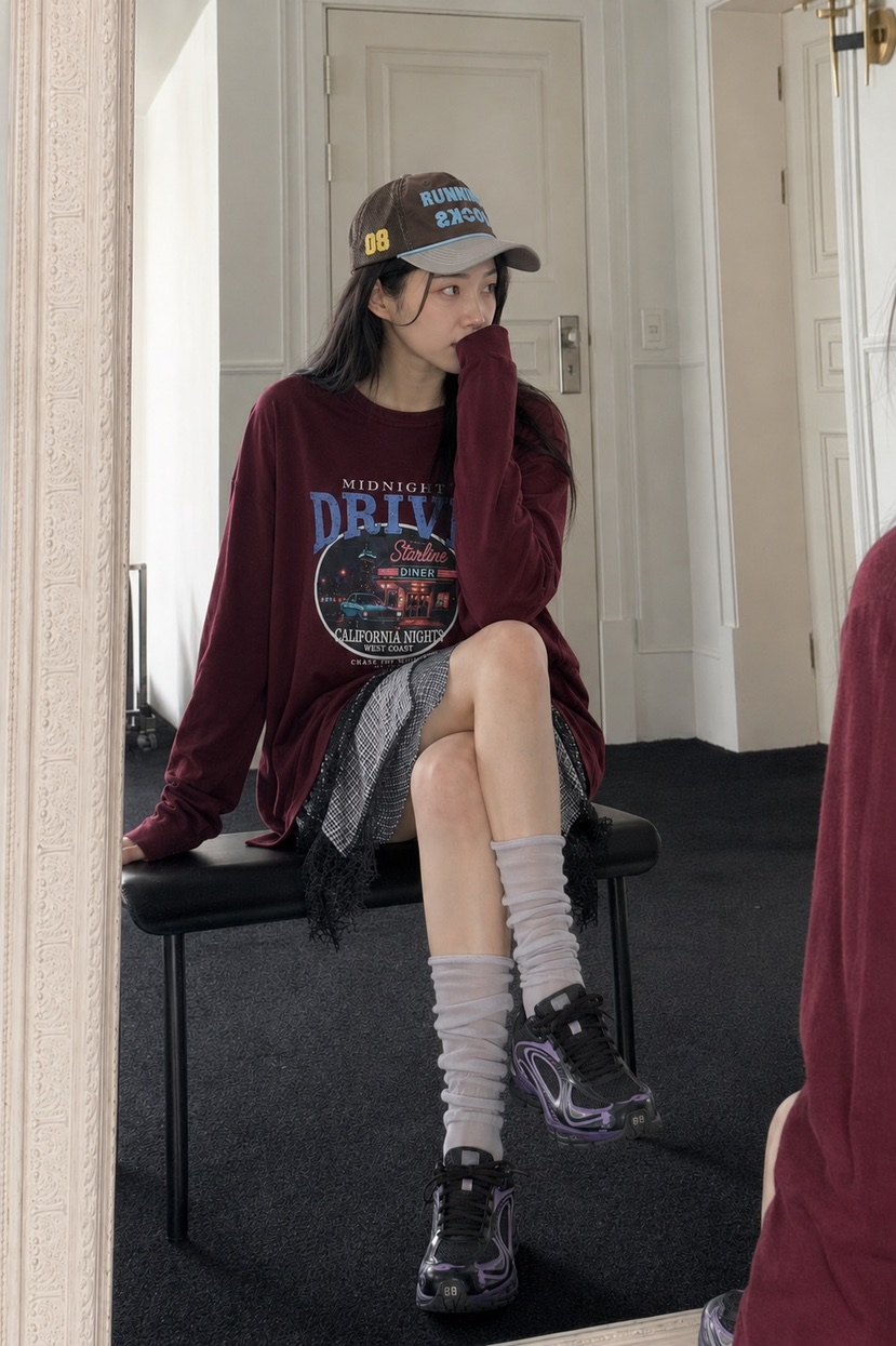 BLUE BANANA東大門直郵女士新款休閑人氣真品時尚長袖T恤BLUE BANANA長袖T恤