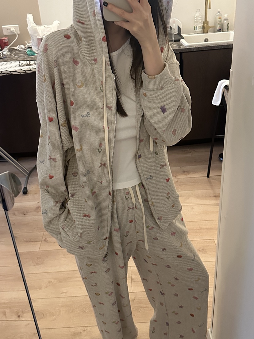 BOWIE東大門直郵女裝新款推薦人氣時尚休閑衛衣華夫格拉鏈BOWIE衛衣