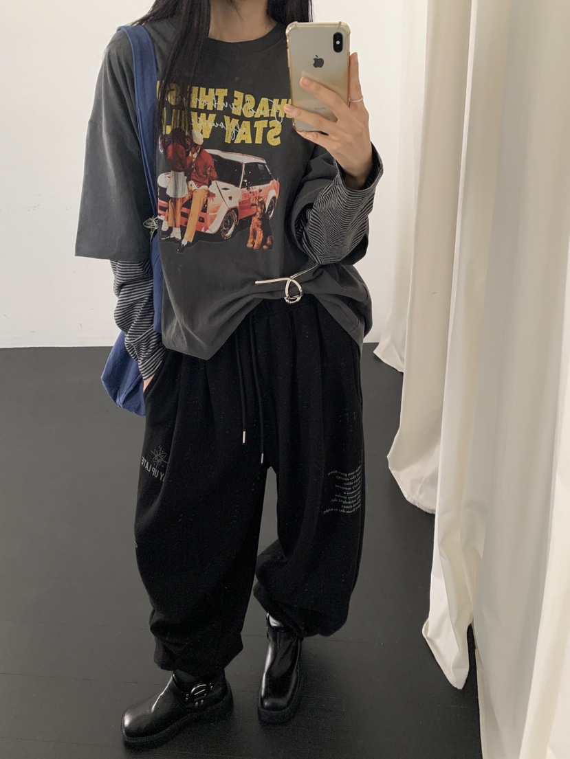 SUGAR CASE韓國代購26秋季新品人氣推薦熱賣時尚休閑休閑褲SUGAR CASE休閑褲