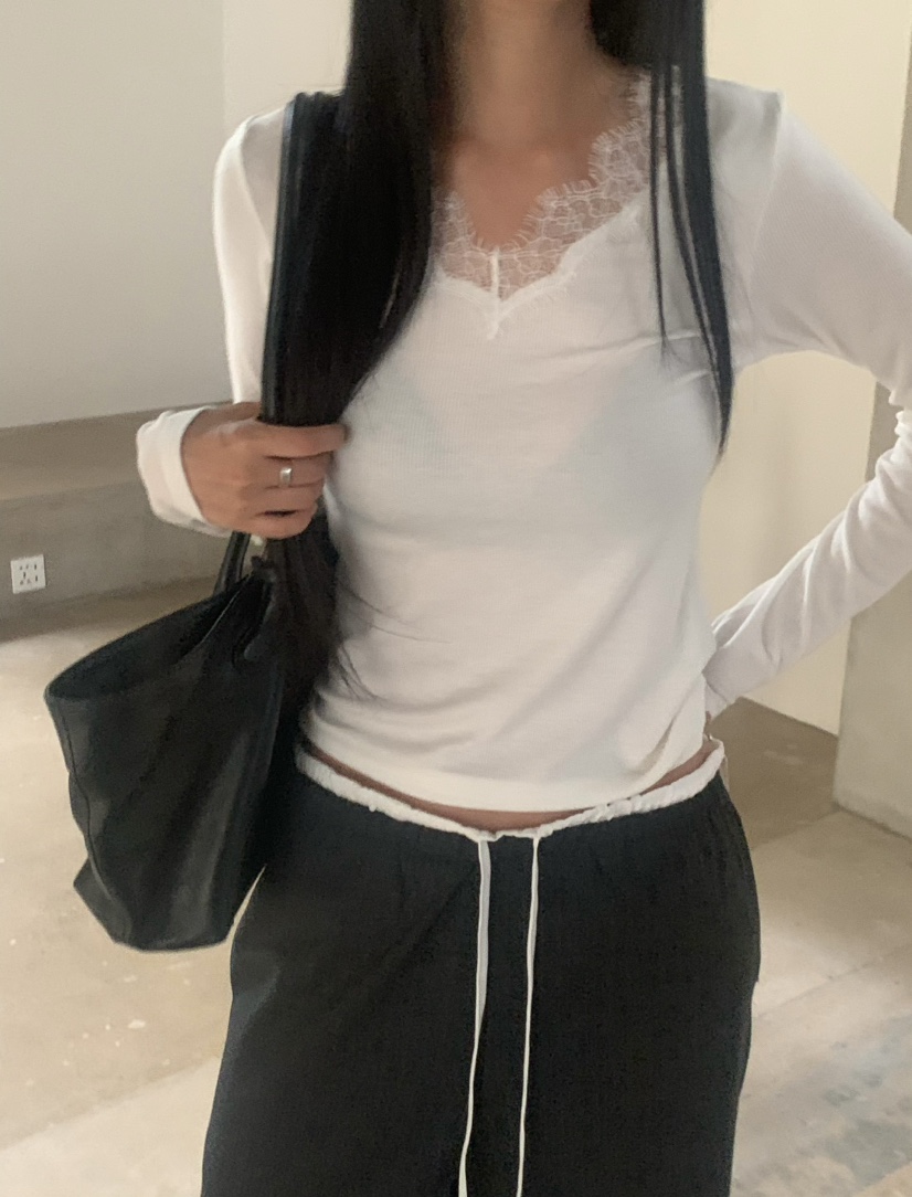 OVER NEAR東大門直郵女士新款推薦休閑人氣時尚熱賣長袖T恤OVER NEAR長袖T恤