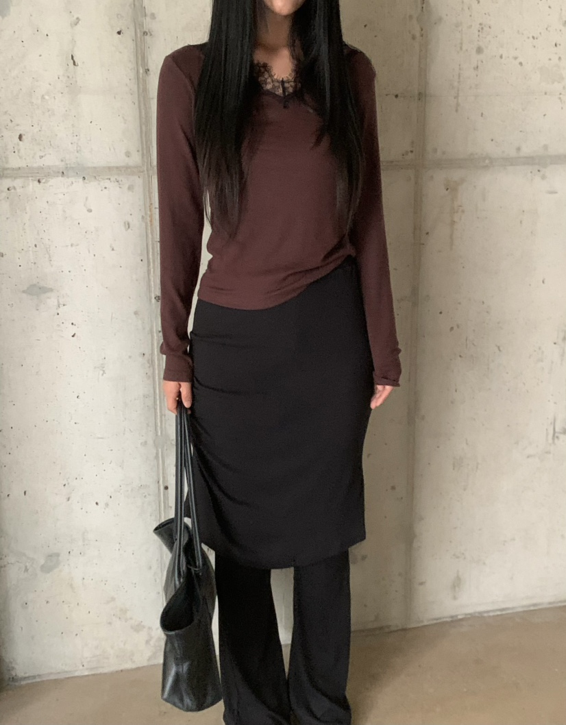 OVER NEAR東大門直郵女士新款推薦休閑人氣時尚熱賣長袖T恤OVER NEAR長袖T恤
