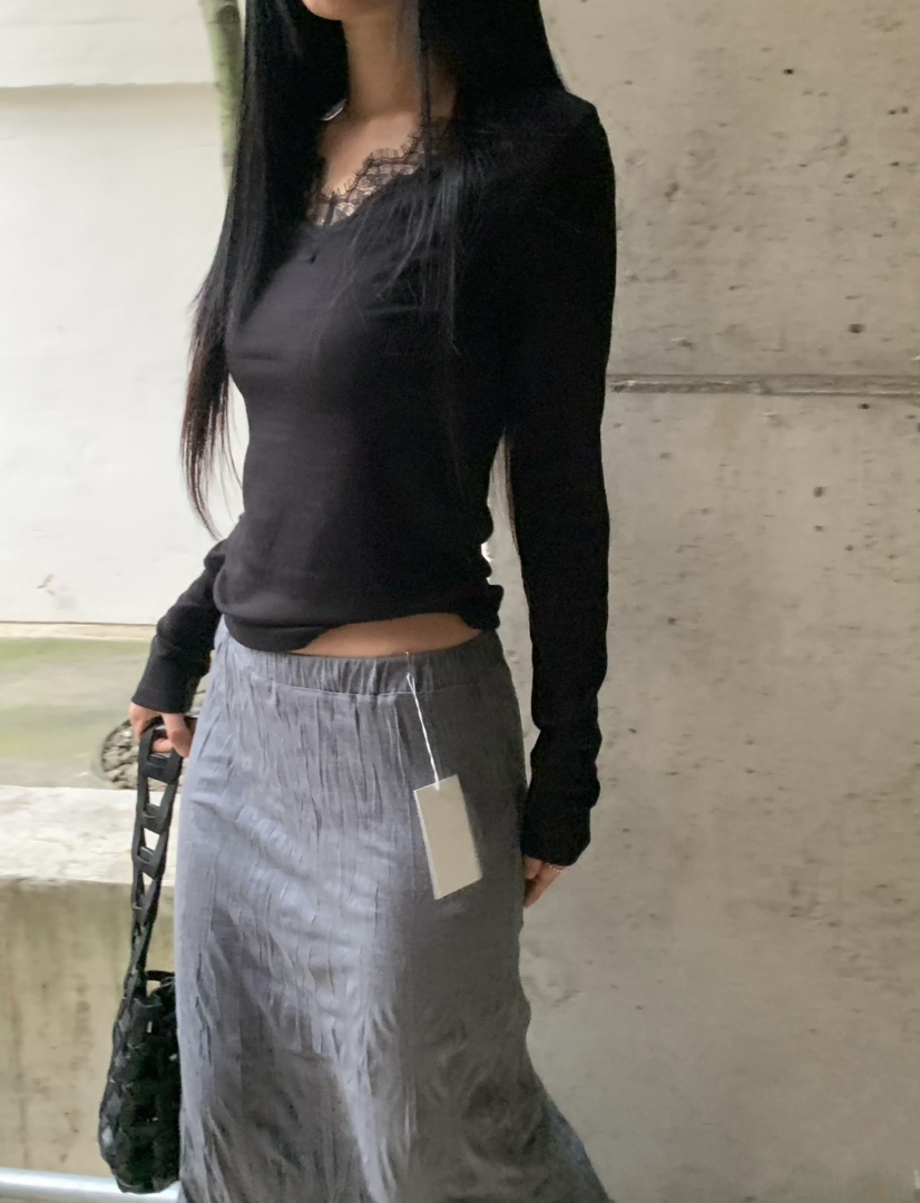 OVER NEAR東大門直郵女士新款推薦休閑人氣時尚熱賣長袖T恤OVER NEAR長袖T恤