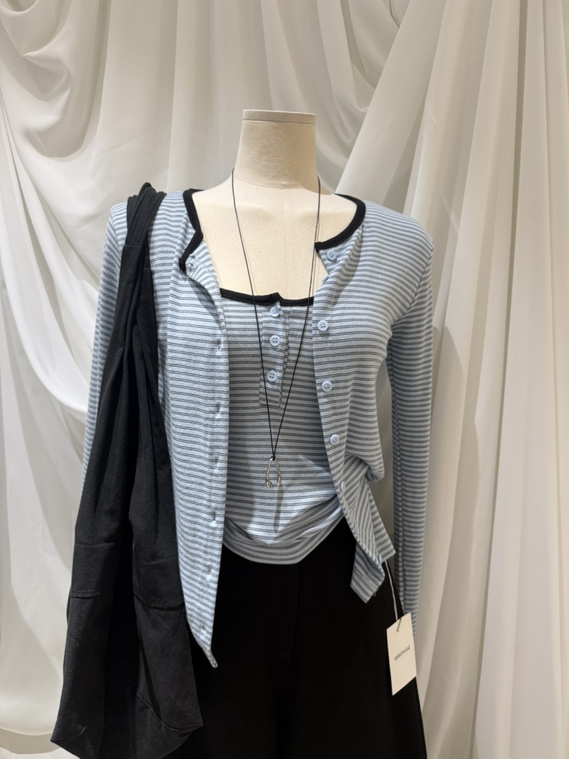 OVER NEAR東大門實拍女士新品熱賣休閑推薦長袖T恤不含吊帶OVER NEAR長袖T恤圖色3