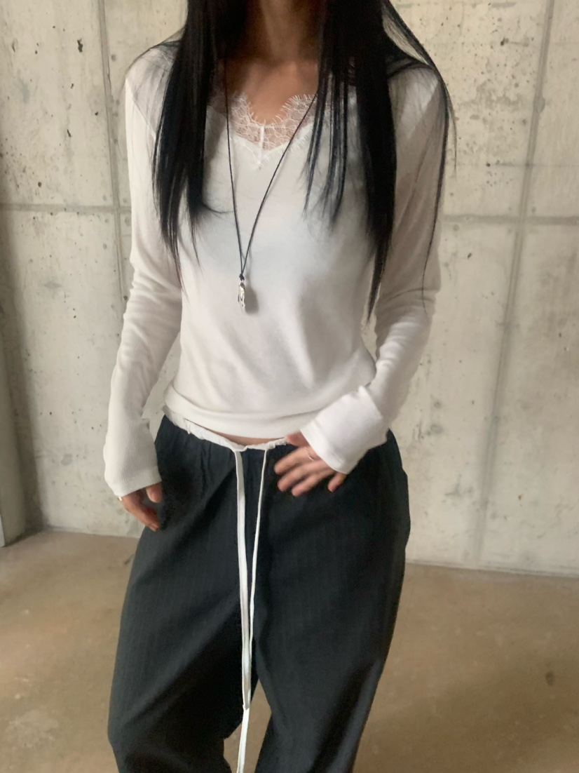 OVER NEAR東大門代購26秋季新款時尚推薦熱賣休閑褲條紋OVER NEAR休閑褲
