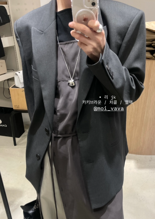 BOWIE東大門直郵26秋冬新款休閑人氣熱賣西裝西服含腰繩腰帶BOWIE西裝/西服圖色2
