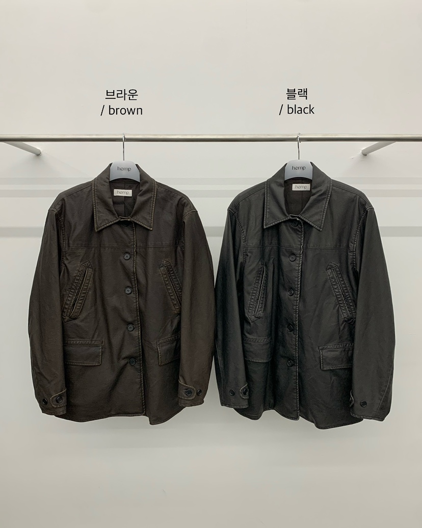 HEMP-P韓國代購26秋季新品人氣推薦時尚真品休閑夾克皮革hemp夾克