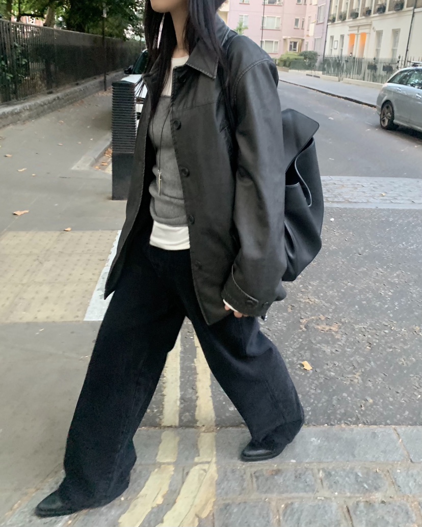 HEMP-P韓國代購26秋季新品人氣推薦時尚真品休閑夾克皮革hemp夾克