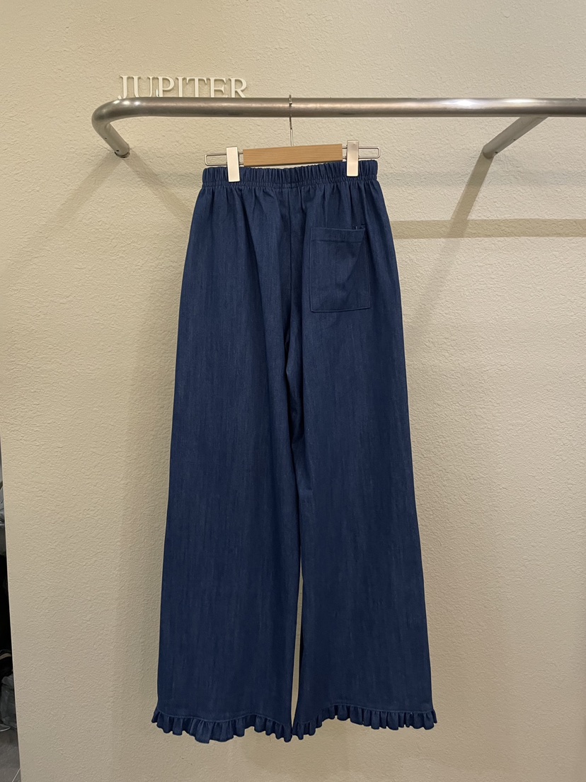 JUPITER東大門代購女士新品人氣休閑熱賣休閑褲荷葉邊長款JUPITER休閑褲