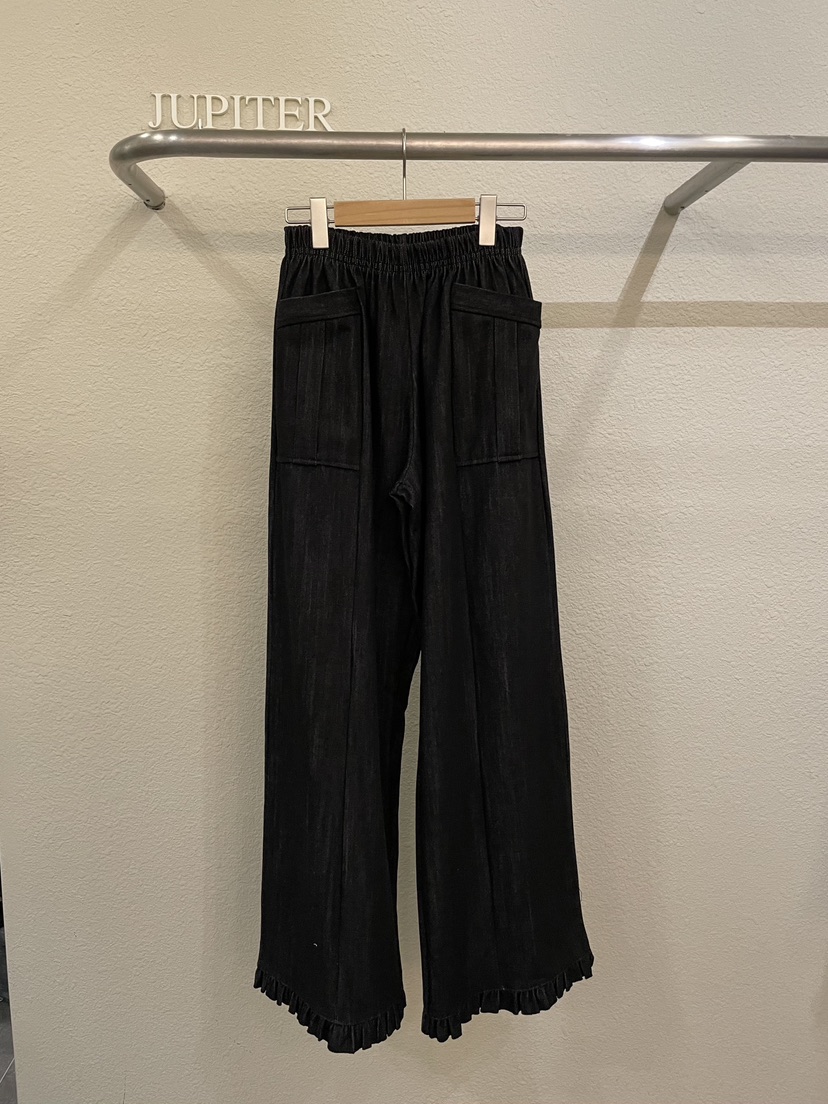 JUPITER東大門代購女士新品人氣休閑熱賣休閑褲荷葉邊長款JUPITER休閑褲圖色2