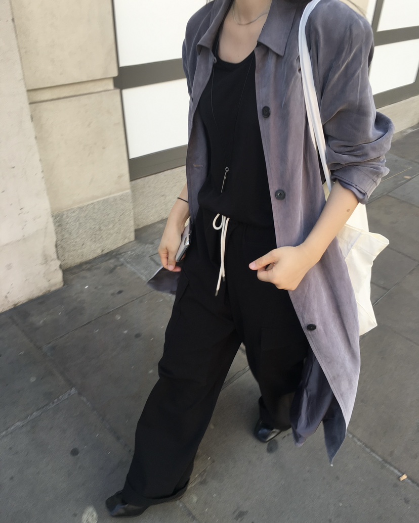 HEMP-P東大門代購女裝新品休閑熱賣真品時尚長款風衣含腰帶hemp長款風衣