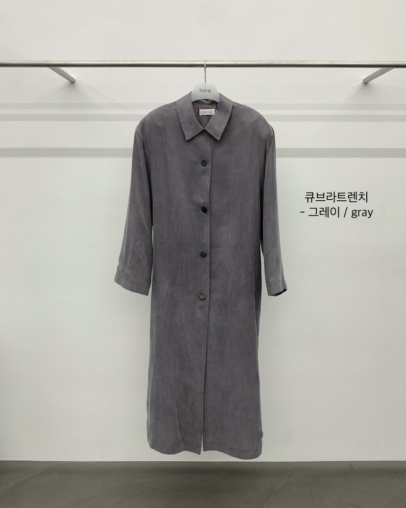 HEMP-P東大門代購女裝新品休閑熱賣真品時尚長款風衣含腰帶hemp長款風衣圖色1
