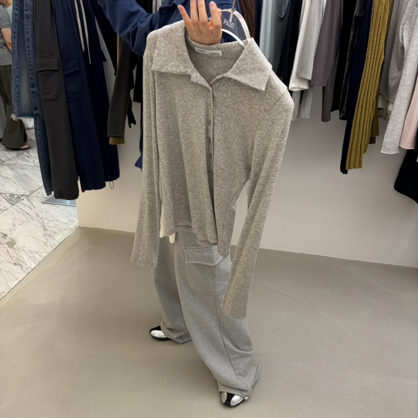 PADO東大門實拍女士新品人氣推薦時尚真品熱賣長袖T恤不對稱PADO長袖T恤圖色2