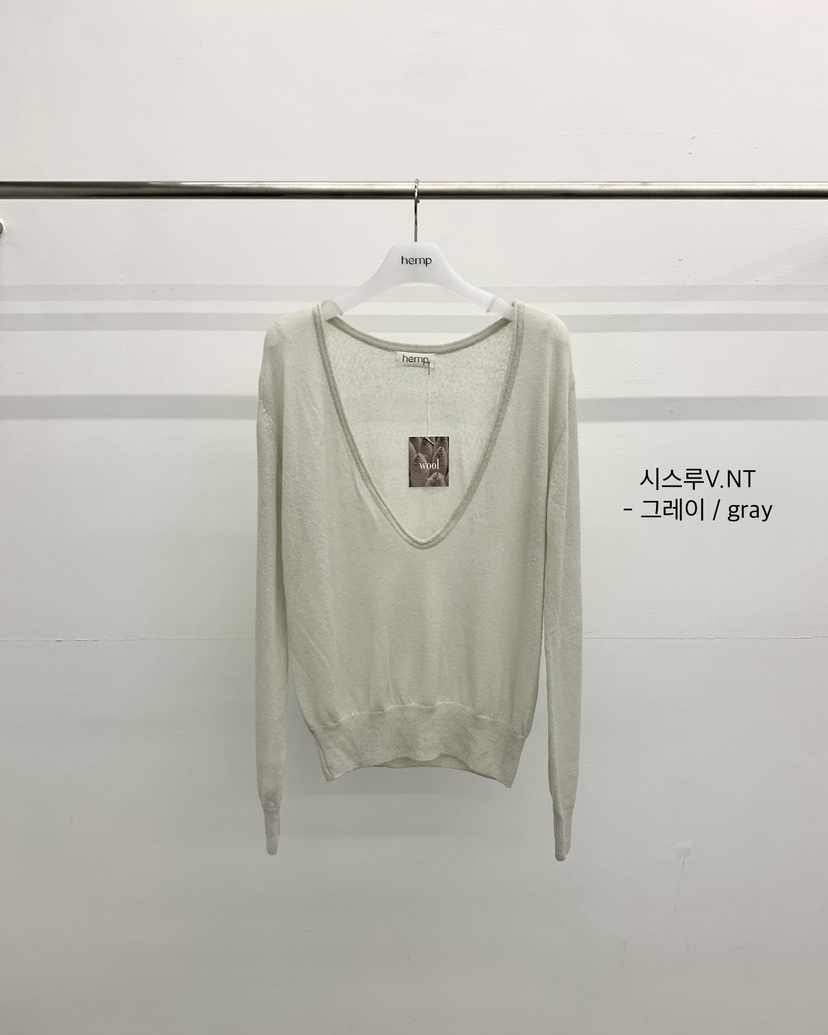 HEMP-P東大門實拍26秋冬新品人氣推薦熱賣休閑針織衫透明hemp針織衫圖色1