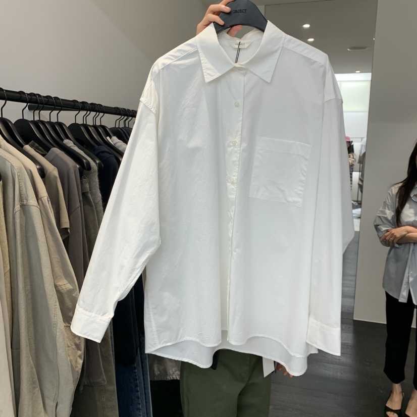 OBJECT韓國直郵女士新品熱賣真品時尚人氣襯衫蕾絲衫寬松OBJECT襯衫/蕾絲衫圖色1