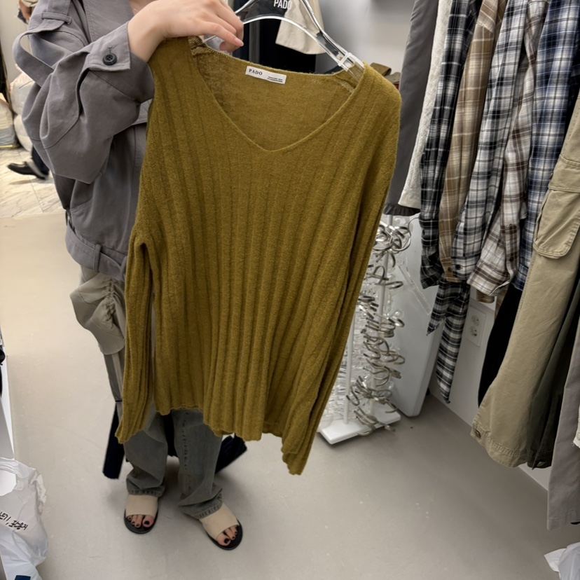 PADO東大門實拍女裝新品熱賣休閑推薦人氣時尚針織衫羅紋PADO針織衫圖色2