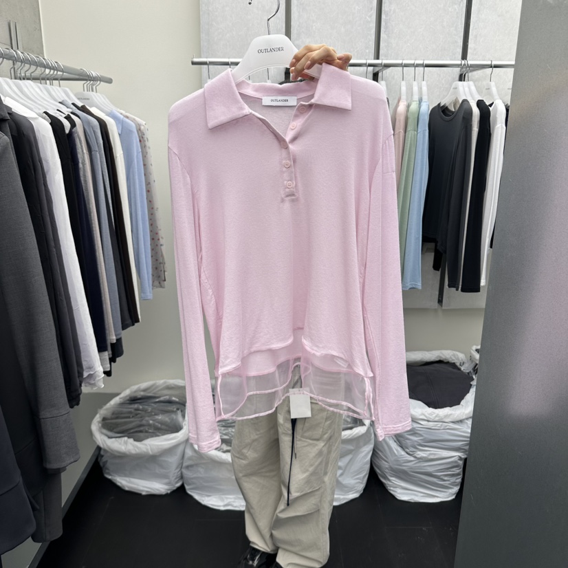 X韓國代購26秋冬新品真品時尚休閑人氣推薦熱賣長袖T恤OUTLANDER長袖T恤圖色3