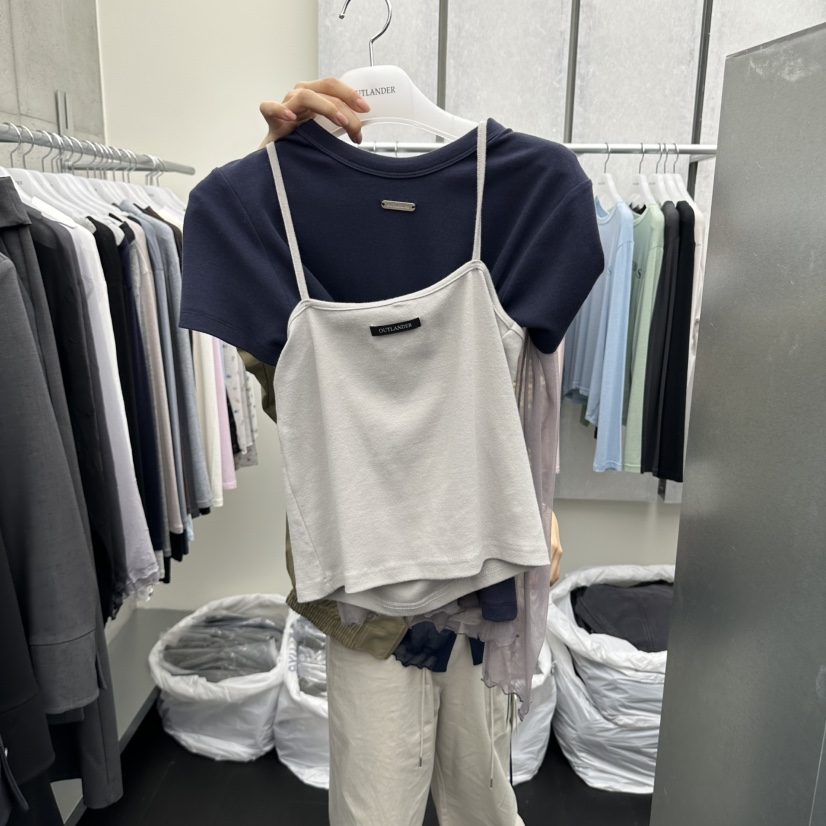 X韓國代購女士新款熱賣推薦人氣休閑時尚真品吊帶背心無袖OUTLANDER吊帶/背心圖色4