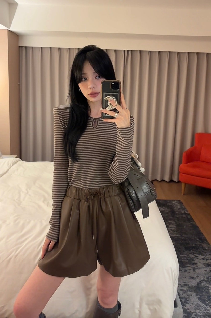 AMUSE SEOUL韓國代購女裝新款熱賣時尚休閑人氣推薦長袖T恤AMUSE SEOUL長袖T恤