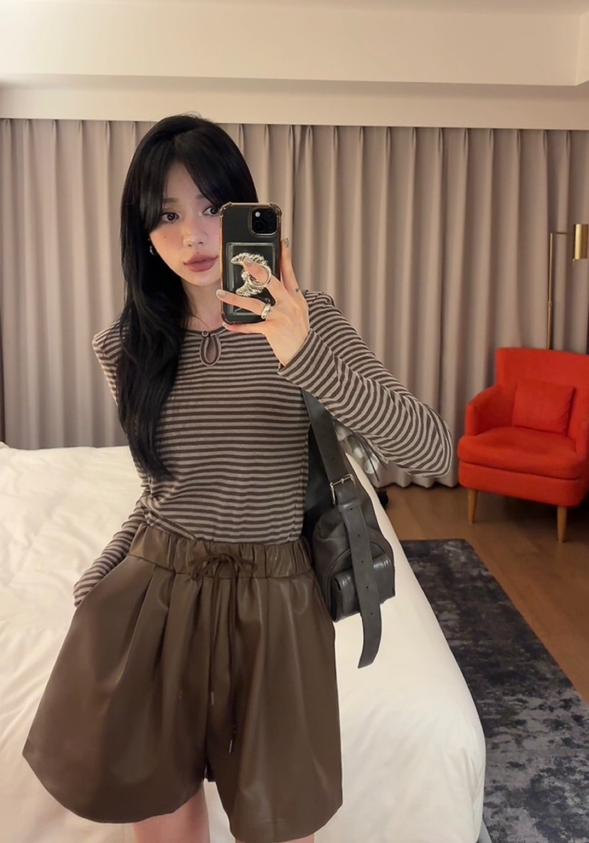 AMUSE SEOUL韓國代購女裝新款熱賣時尚休閑人氣推薦長袖T恤AMUSE SEOUL長袖T恤