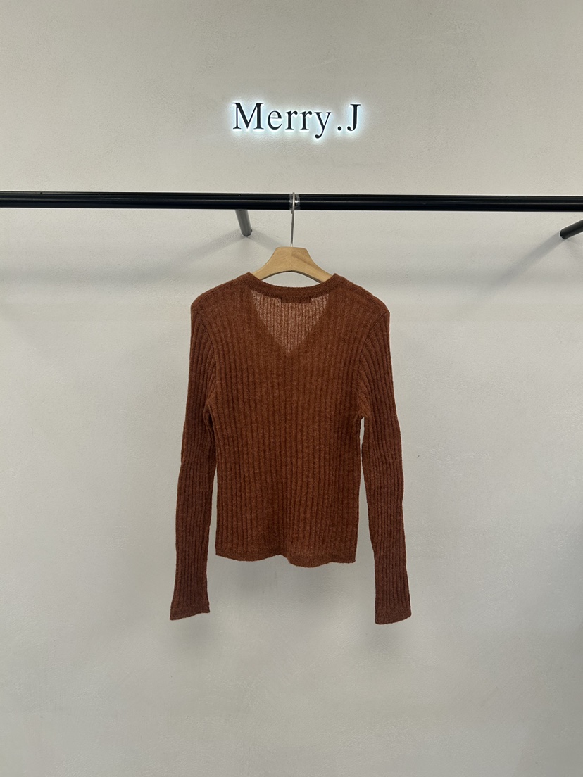 MERRY-J韓國直郵女士新品人氣時尚熱賣休閑推薦針織衫口袋MERRY-J針織衫