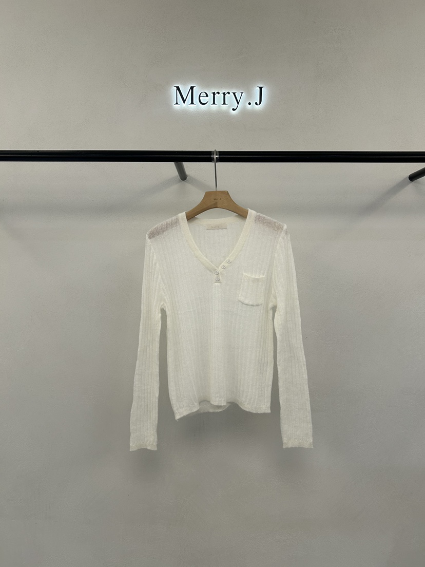 MERRY-J韓國直郵女士新品人氣時尚熱賣休閑推薦針織衫口袋MERRY-J針織衫圖色2