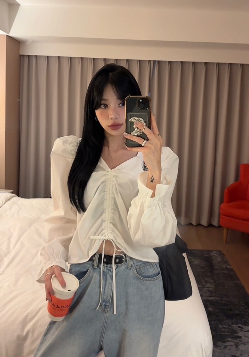 AMUSE SEOUL東大門代購女裝新款真品時尚推薦襯衫蕾絲衫AMUSE SEOUL襯衫/蕾絲衫