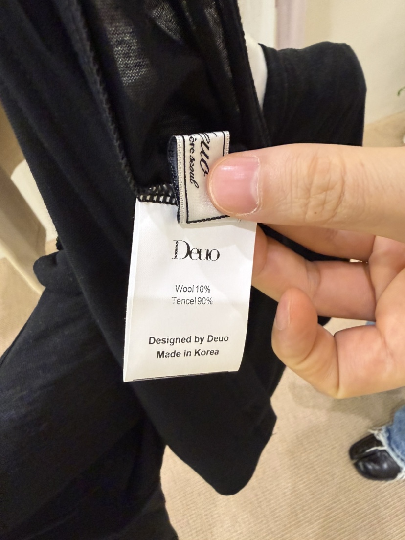 DEUO東大門代購女裝新款人氣推薦熱賣休閑時尚長袖T恤羊毛DEUO長袖T恤