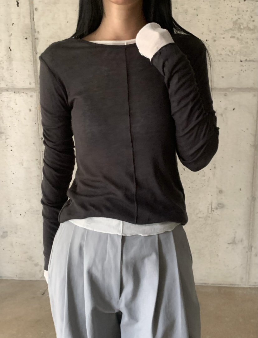 OVER NEAR東大門代購女士新品推薦休閑真品熱賣時尚長袖T恤OVER NEAR長袖T恤