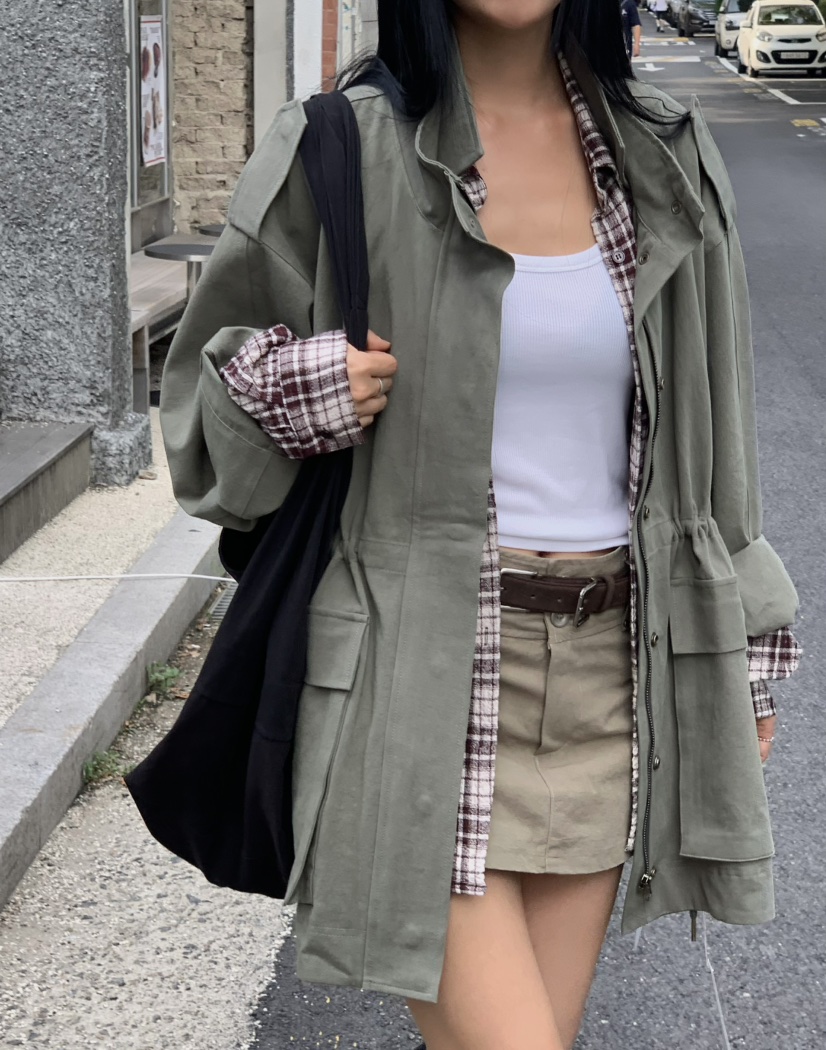 OVER NEAR韓國直郵女裝新款真品推薦熱賣休閑時尚夾克水洗OVER NEAR夾克