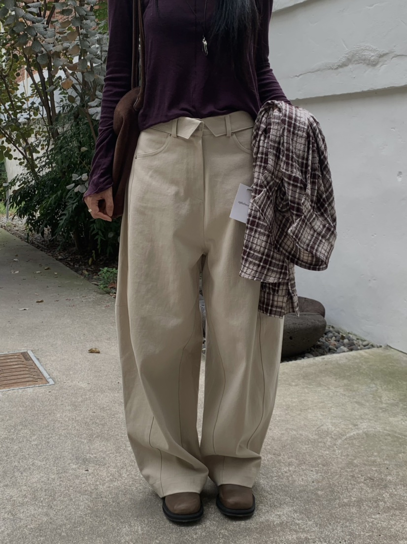 OVER NEAR東大門實拍女士新款時尚人氣推薦休閑熱賣休閑褲OVER NEAR休閑褲