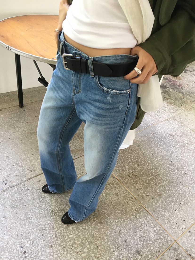 TREMA東大門實拍26秋冬新款休閑時尚推薦熱賣人氣真品牛仔褲TREMA牛仔褲