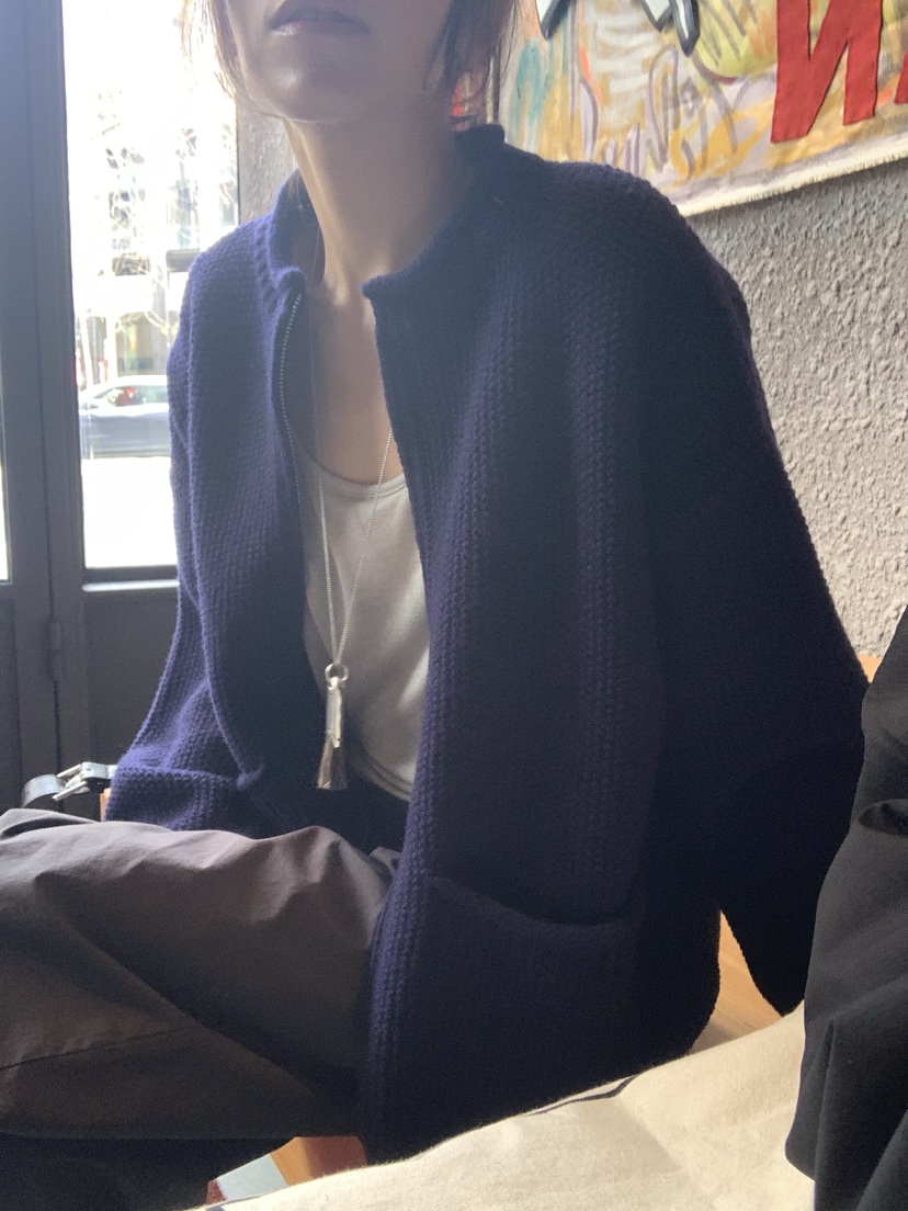 ROMANTICIZE韓國直郵女裝新款休閑推薦時尚針織衫華夫格拉鏈ROMANTICIZE針織衫